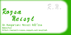 rozsa meiszl business card